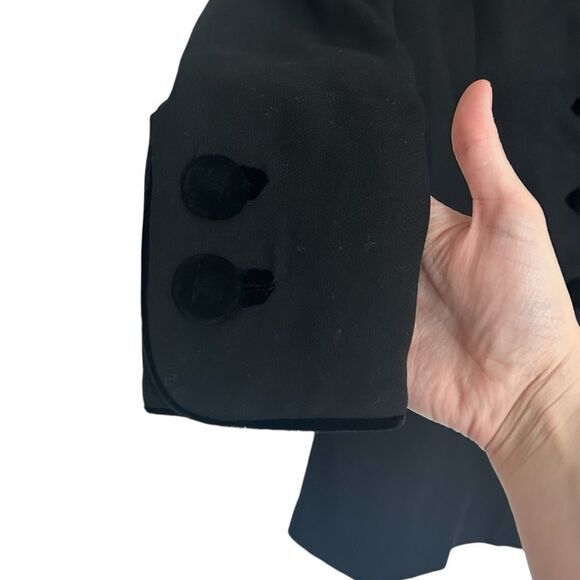 Griffith Gray For St. John‎ Black Equestrian Jacket Blazer Size 2 Made in Italy - Picture 4 of 13